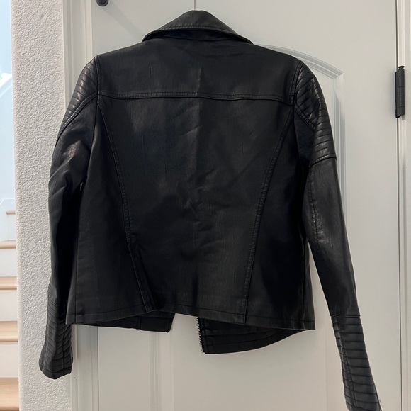 Topshop moto leather jacket - black - US 8 - Picture 2 of 3
